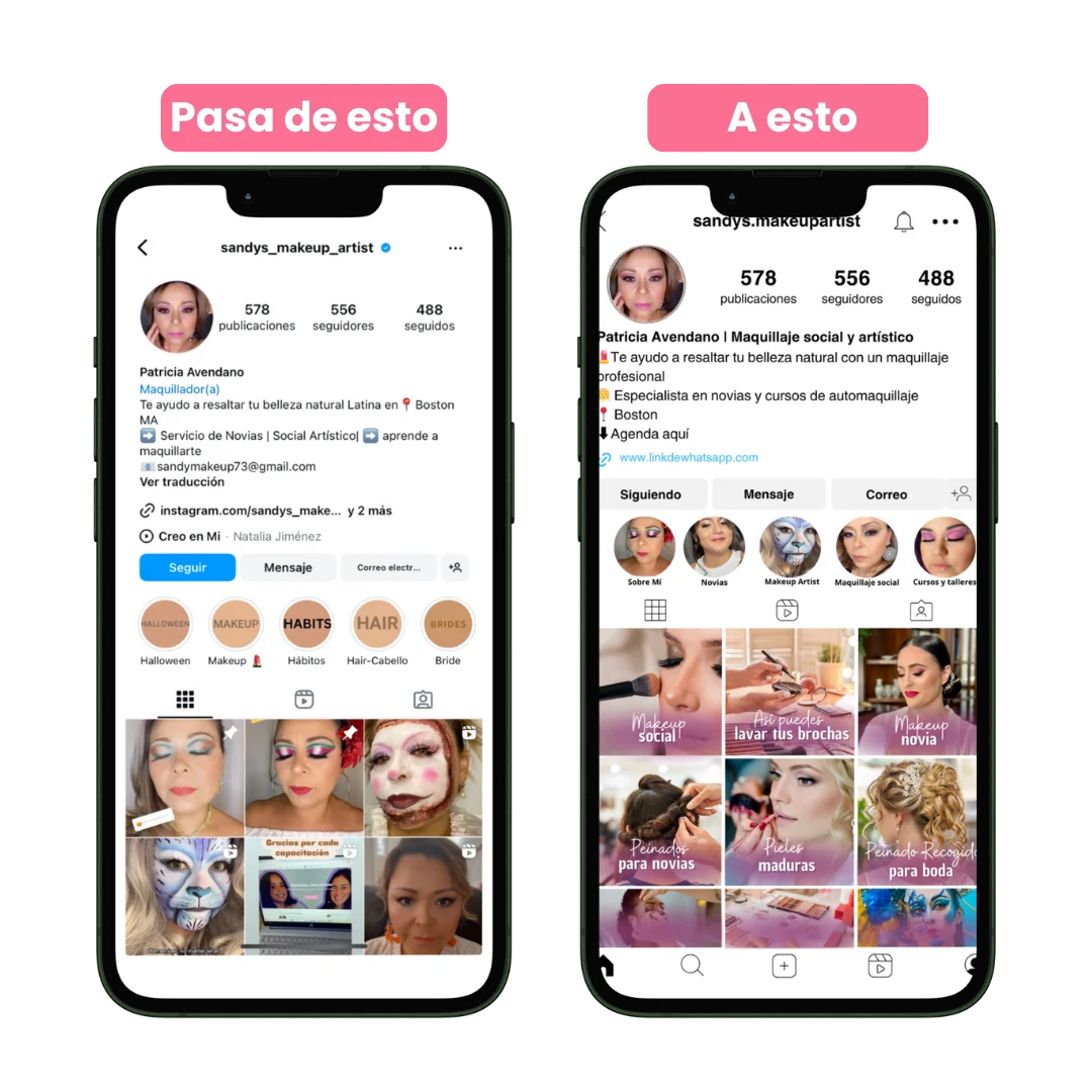 Antes y después - maquillaje