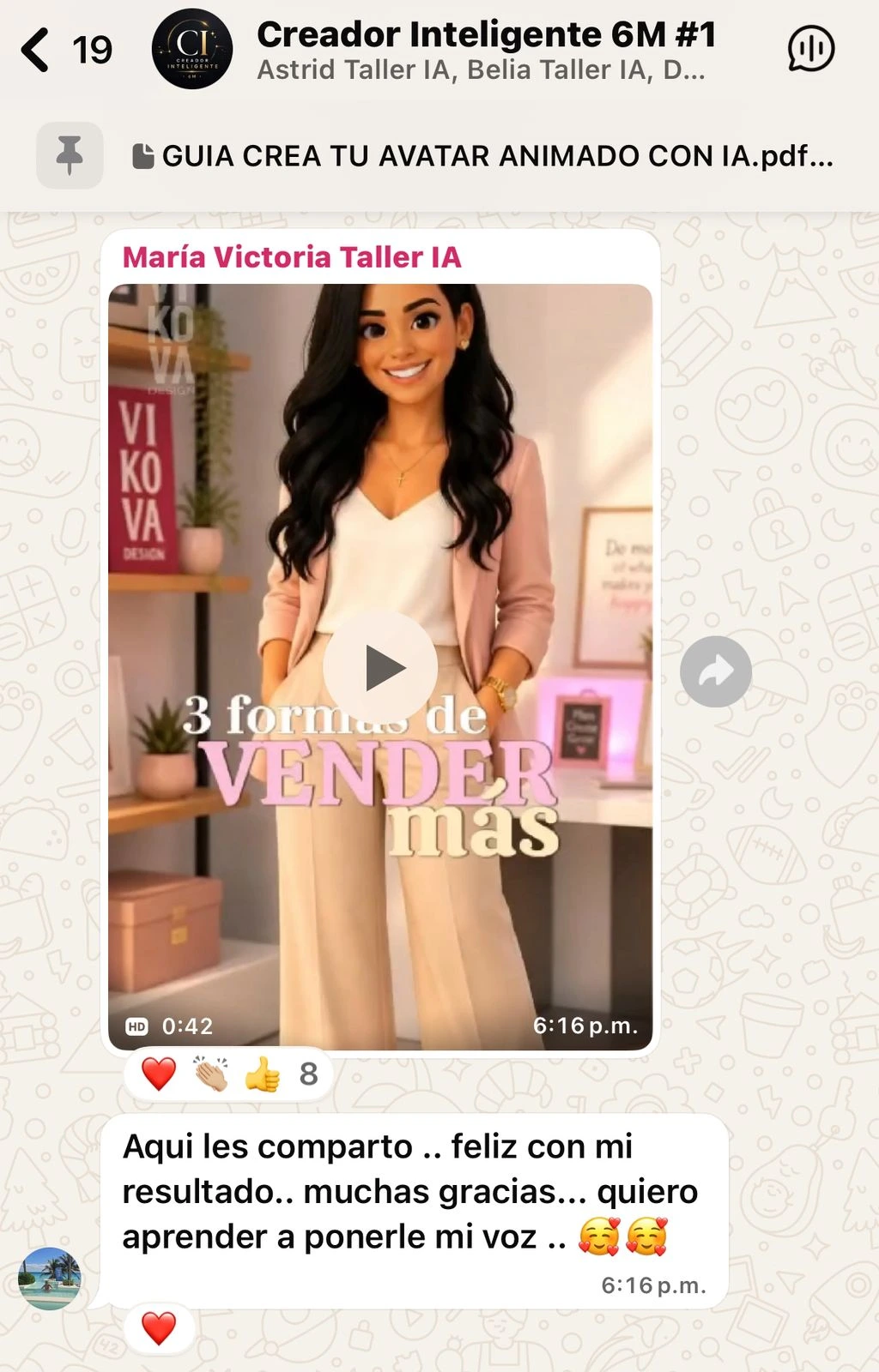 Testimonio María Victoria Taller IA
